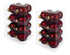 Decosy® Dark Red Combi Christmas Balls Glass 32 pieces - 60 mm - Red