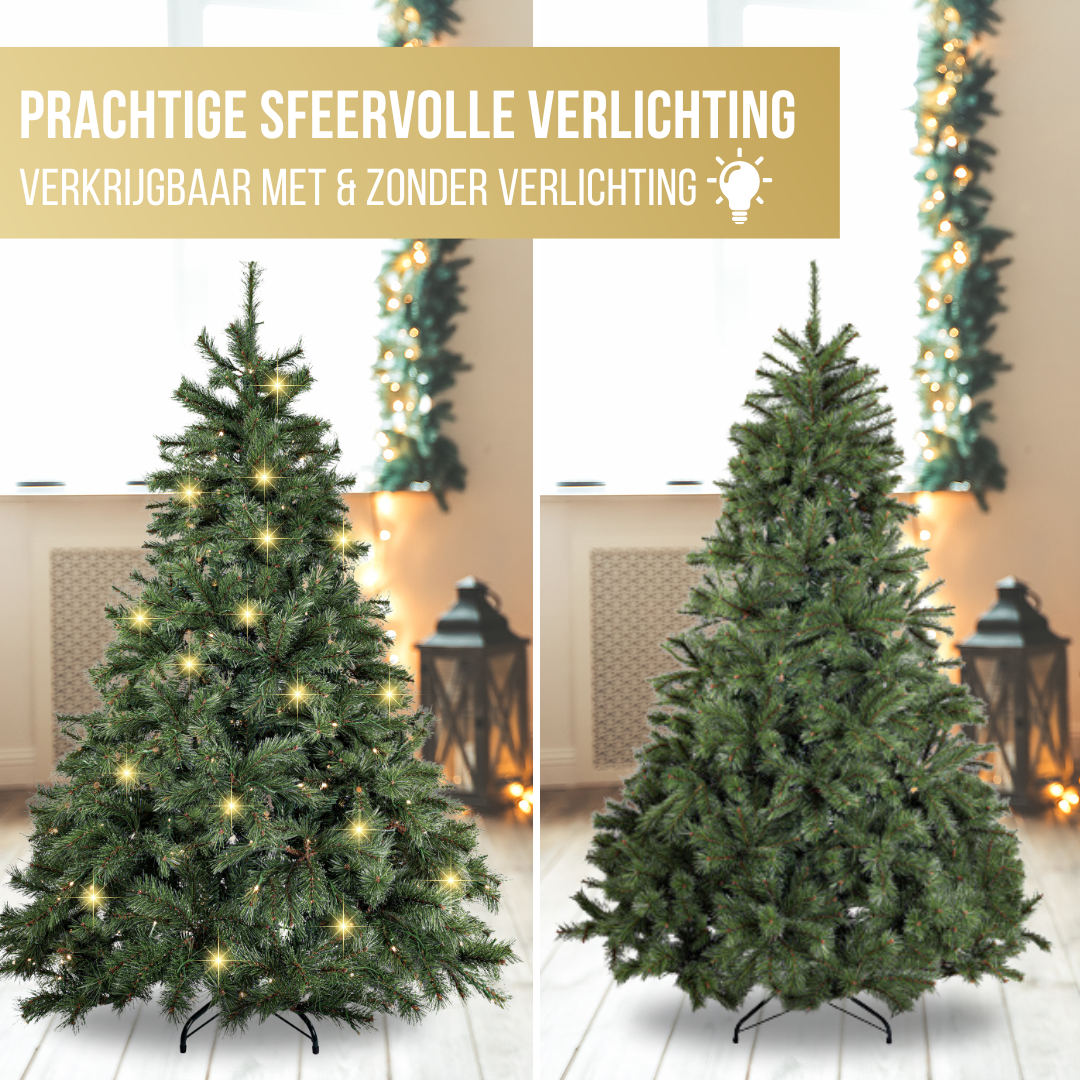 Excellent Trees® Elverum Frosted 180 cm Kerstboom met Verlichting met Mobiele App