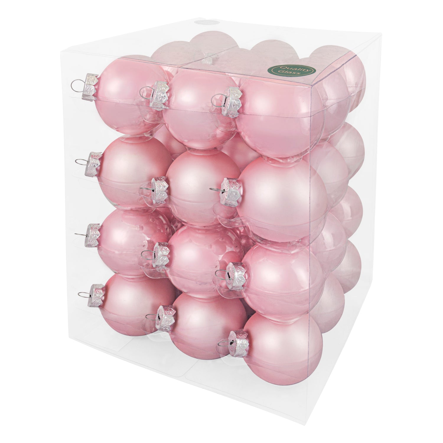 Decosy® Powder Pink Kerstballen Glas 52 stuks - 36x 60mm en 16x 80mm