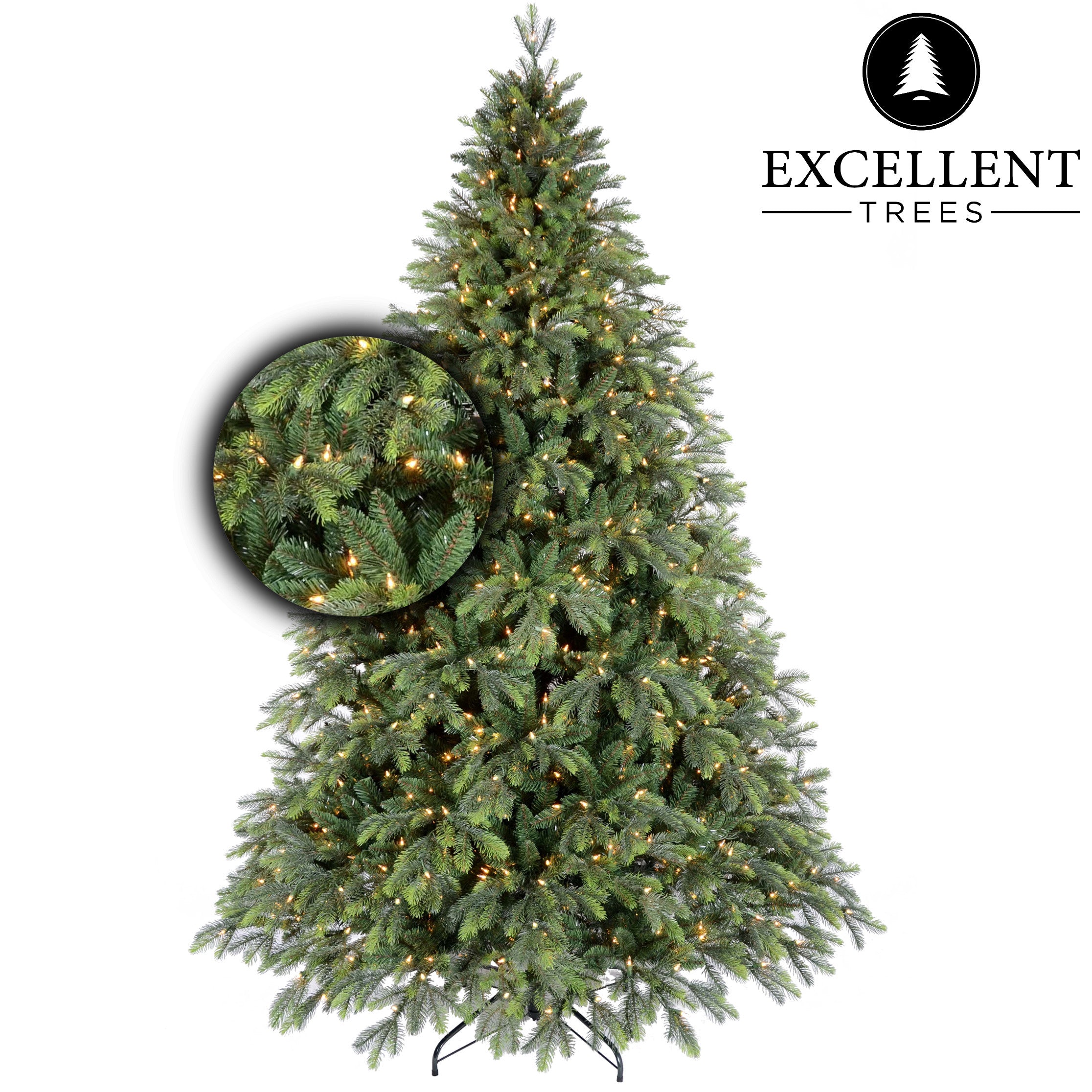 Premium Weihnachtsbaum Excellent Trees® LED Kalmar 210 cm mit Beleuchtung - 450 Lichter