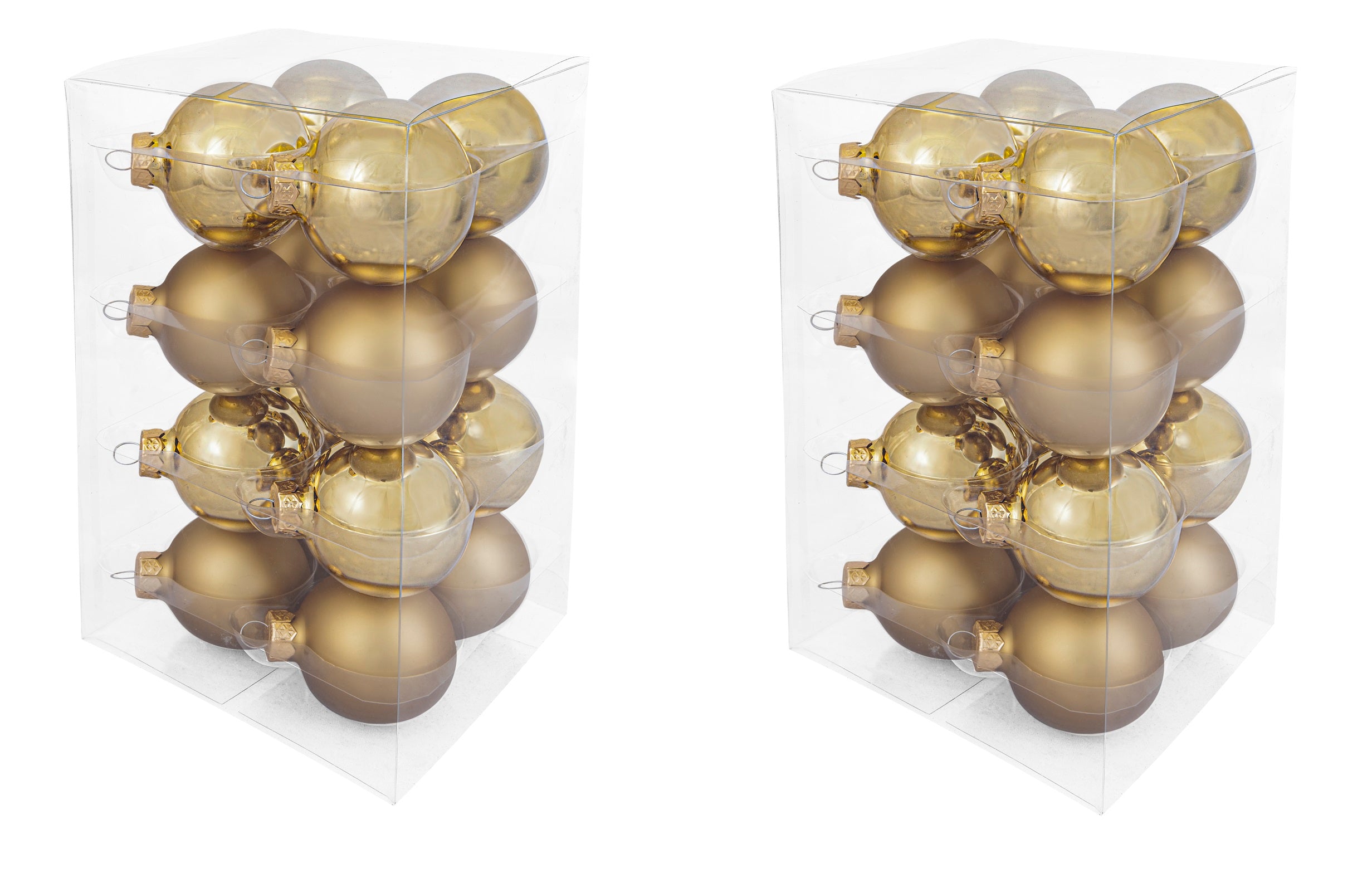 Decosy® Gold Combi Kerstballen Glas 32 stuks - 60 mm - Goudkleurig
