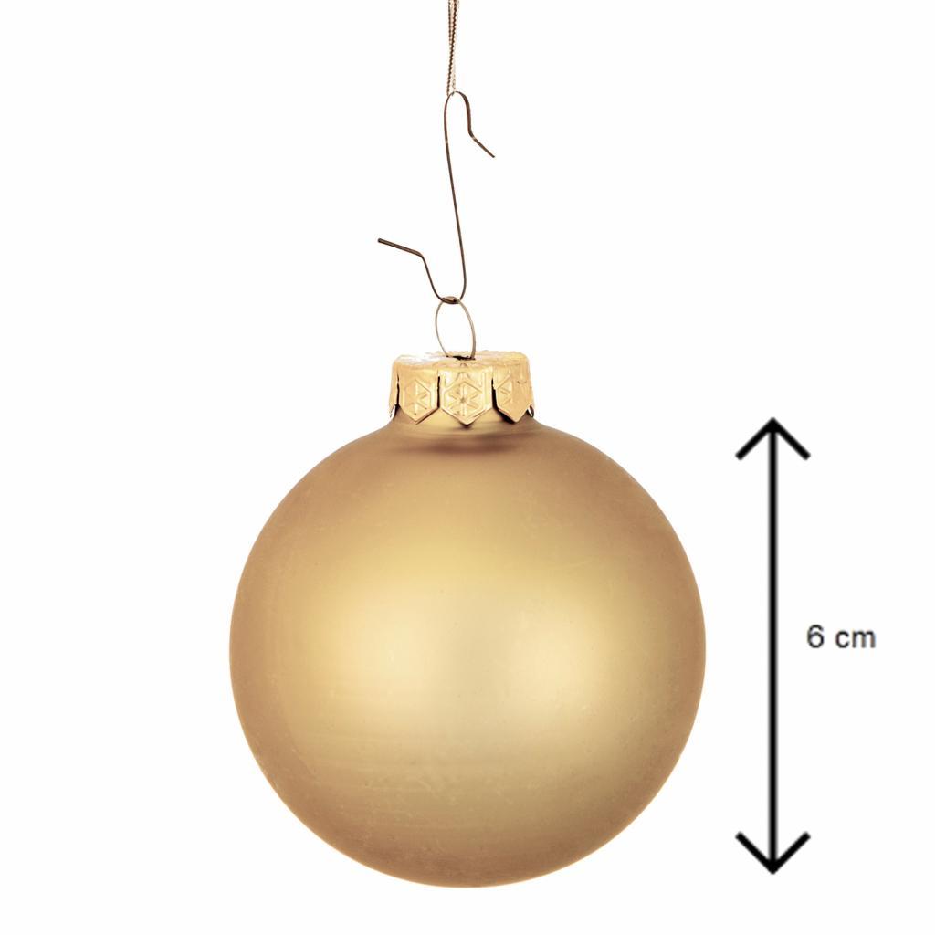 Decosy® Gold Combi Christmas baubles Glass 32 pieces - 60 mm - Gold colored