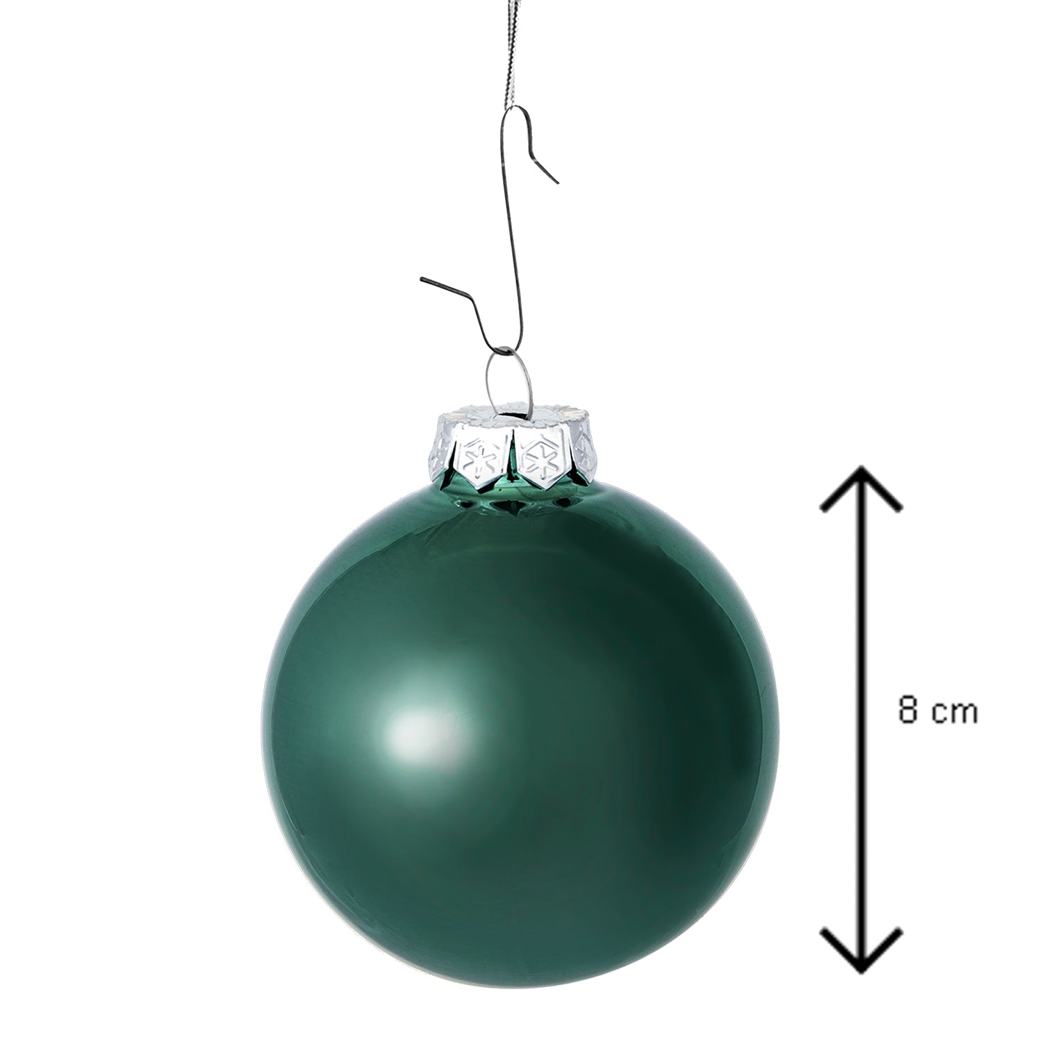 Glass Christmas Baubles (60mm) Box 52 pieces Greenlake
