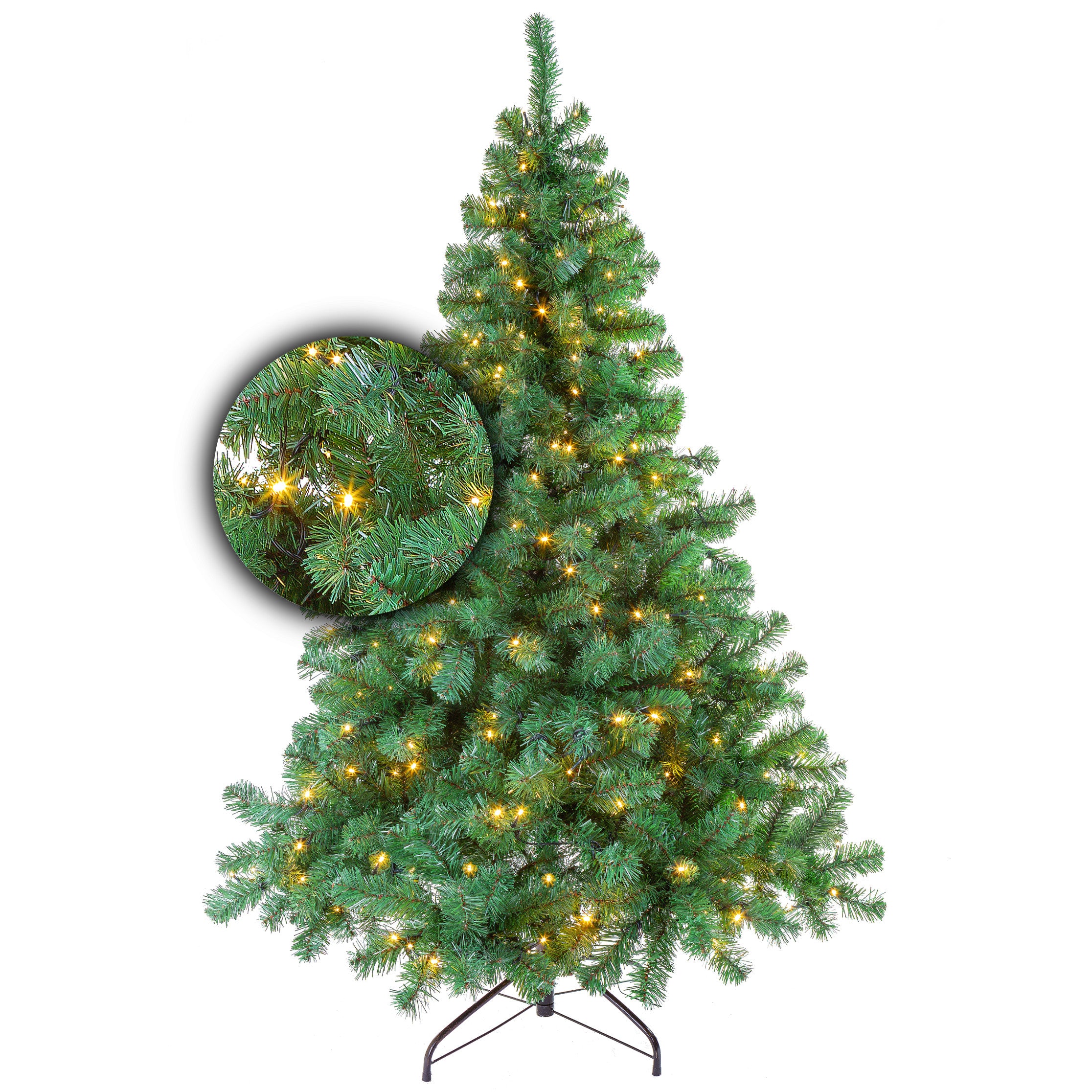 Christmas tree Excellent Trees® LED Stavanger Green 150 cm with lighting - Luxury version