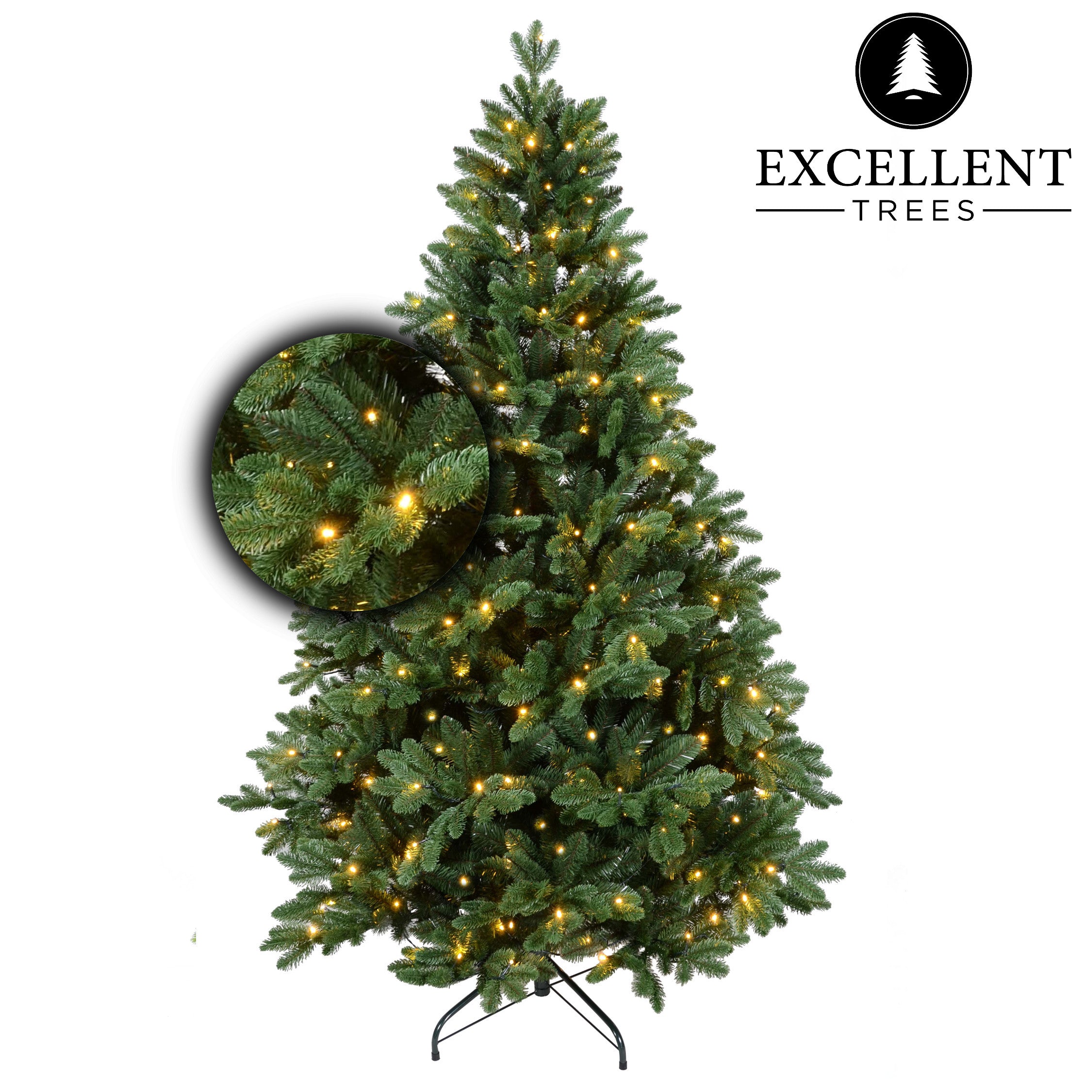 Christmas tree Excellent Trees® LED Mantorp 210 cm with lighting - Luxury version - 380 lights