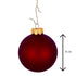 Decosy® Dark Red Christmas Baubles Glass 48 pieces - 32x 60mm and 16x 80mm