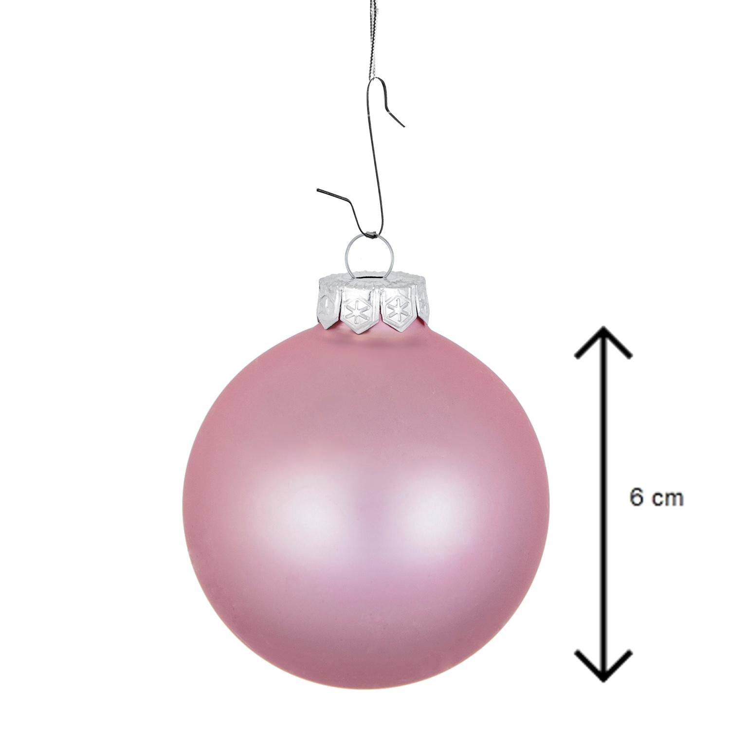 Decosy® Hibiscus Combi Kerstballen Glas 32 stuks - 60 mm - Roze