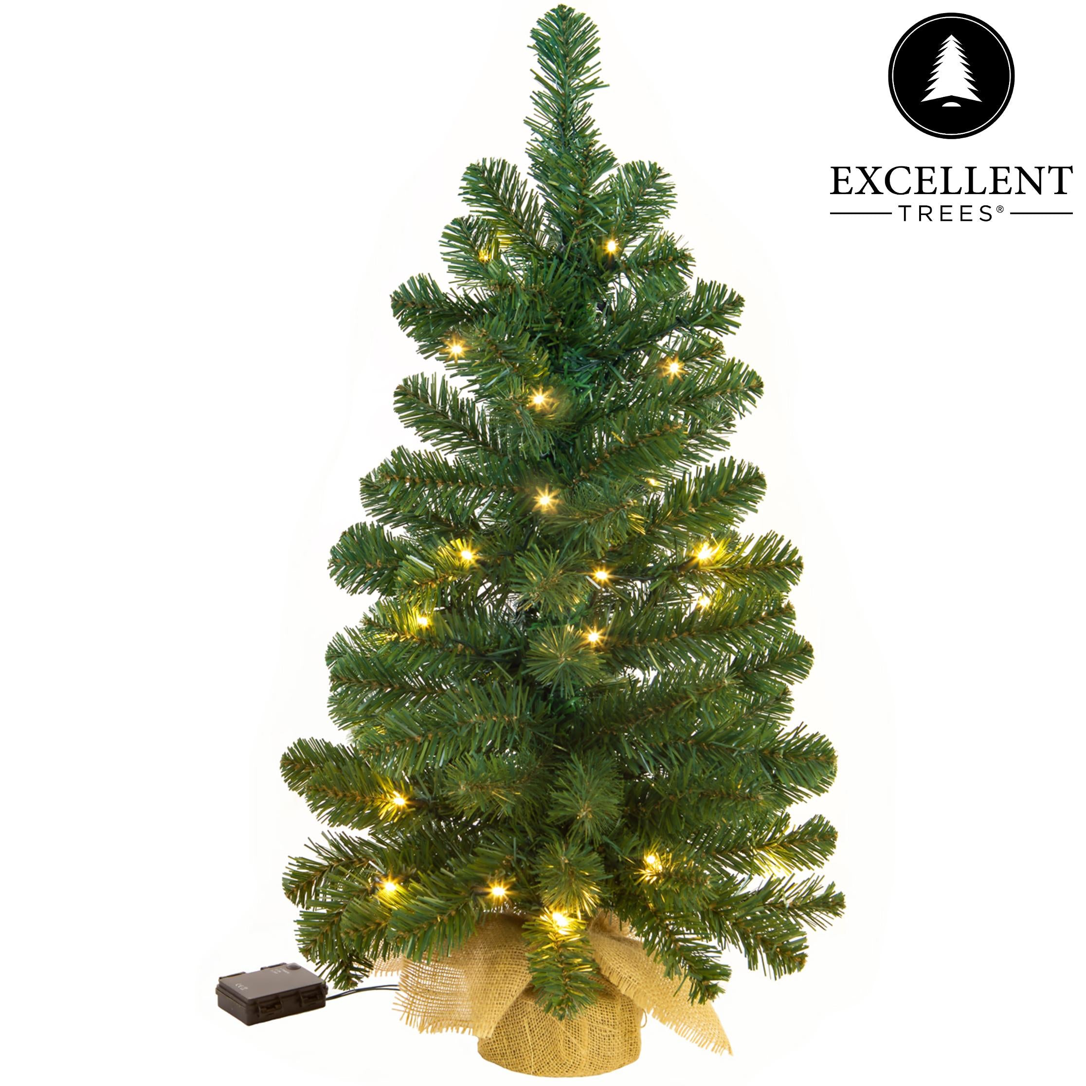 Christmas tree Excellent Trees® LED Jarbo Green 75 cm with lighting - Luxury version - 55 Lights
